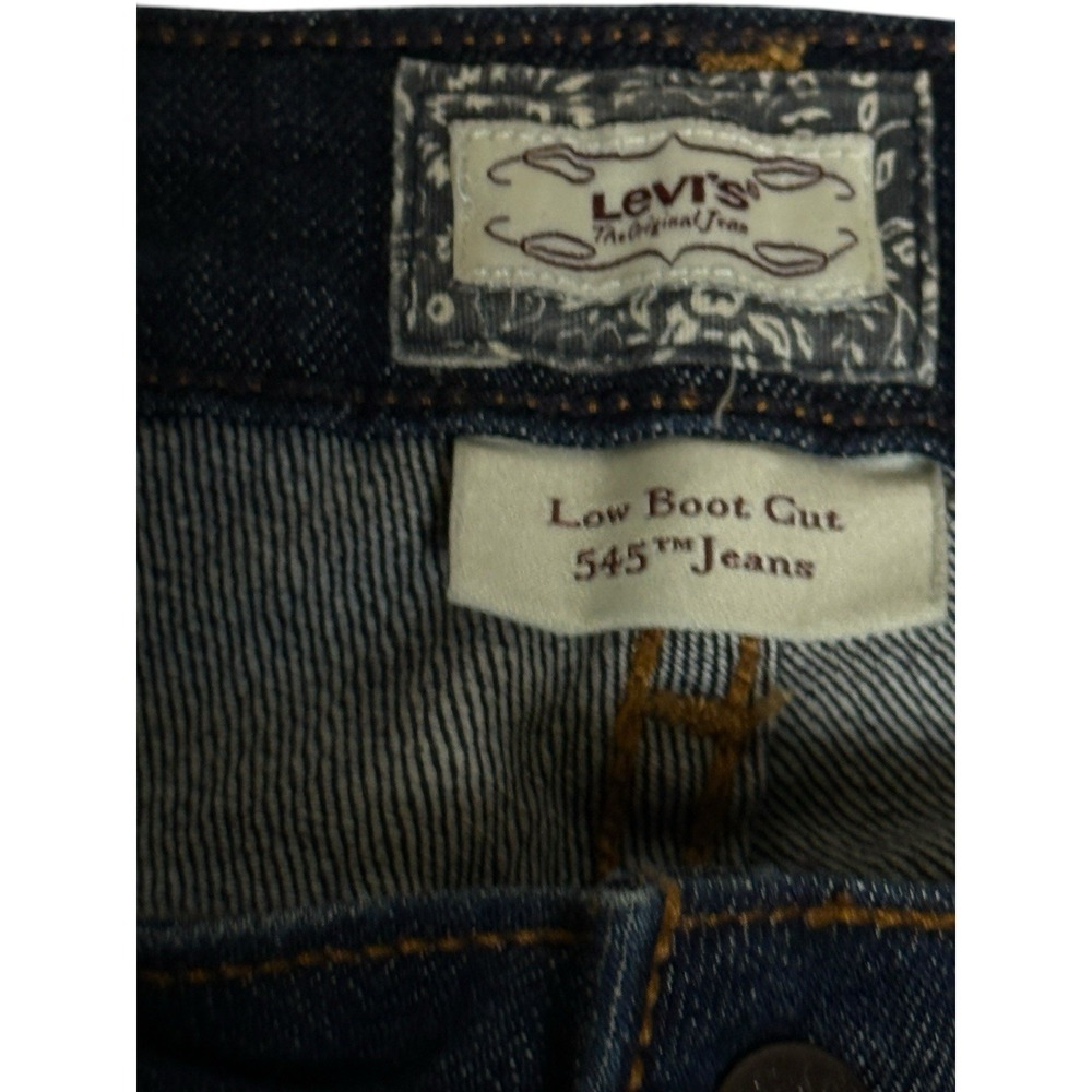 Levi Signature Jeans Women's  low boot cut 545 dark wash casual western size 8 - Picture 5 of 13
